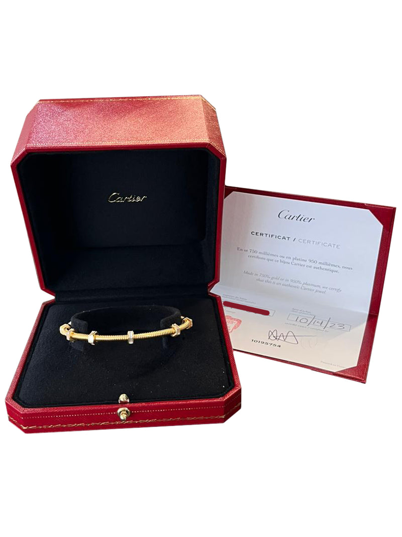 Cartier Ecrou De Cartier Rose Gold Bracelet with 1.29ct Baguette-Cut Diamonds