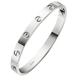 Cartier Love Bracelet Bangle Classic Model White Gold Size 20