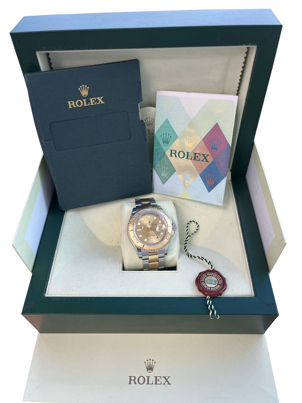 Rolex Yacht-Master 40mm Steel Yellow Gold Champagne Dial Men's Watch 16623