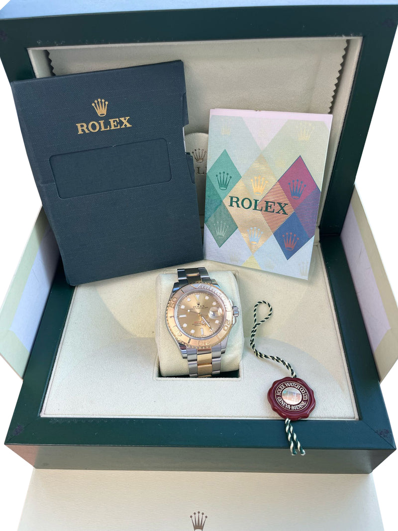 Rolex Yacht-Master 40mm Steel Yellow Gold Champagne Dial Men's Watch 16623