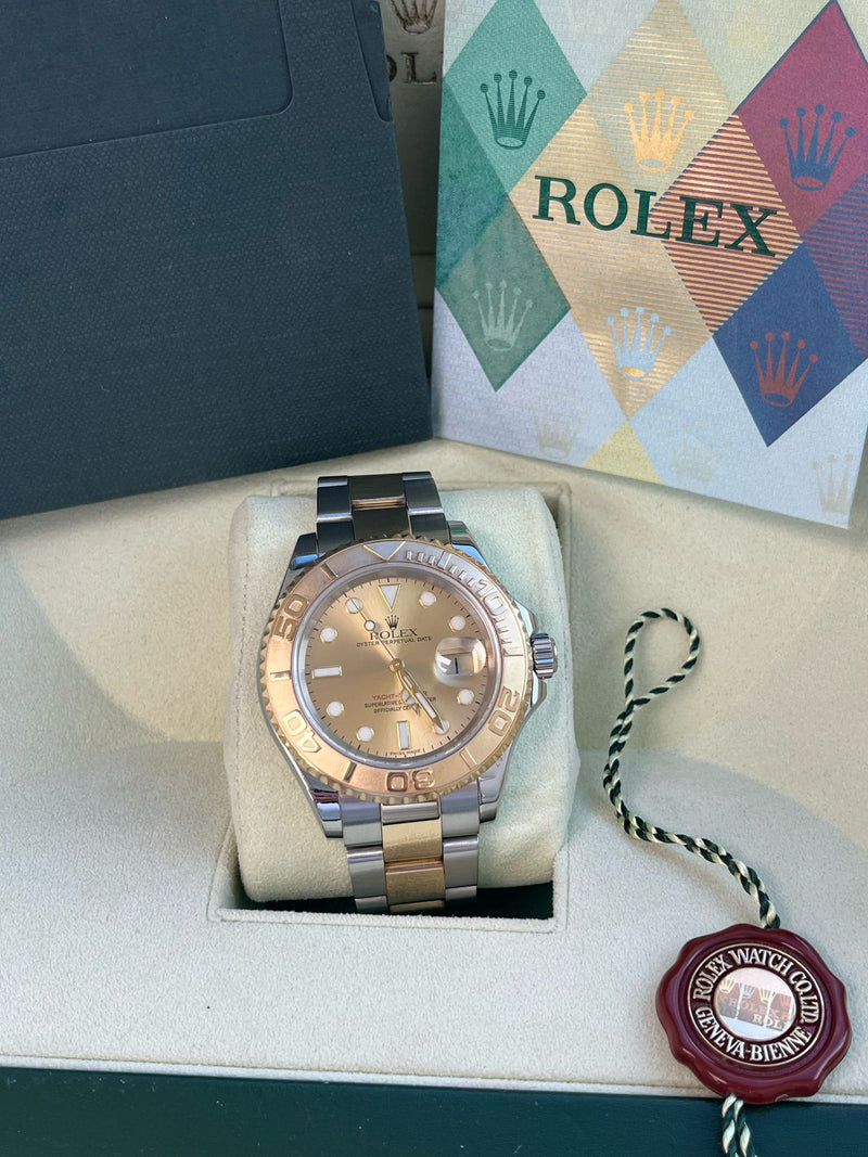 Rolex Yacht-Master 40mm Steel Yellow Gold Champagne Dial Men's Watch 16623