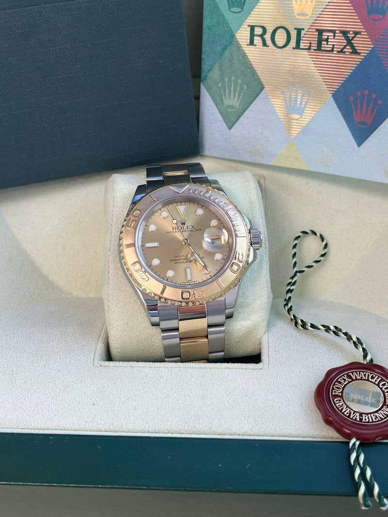 Rolex Yacht-Master 40mm Steel Yellow Gold Champagne Dial Men's Watch 16623