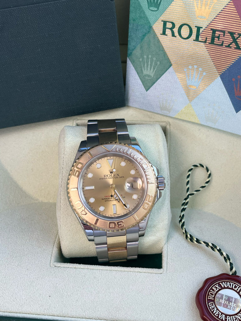 Rolex Yacht-Master 40mm Steel Yellow Gold Champagne Dial Men's Watch 16623