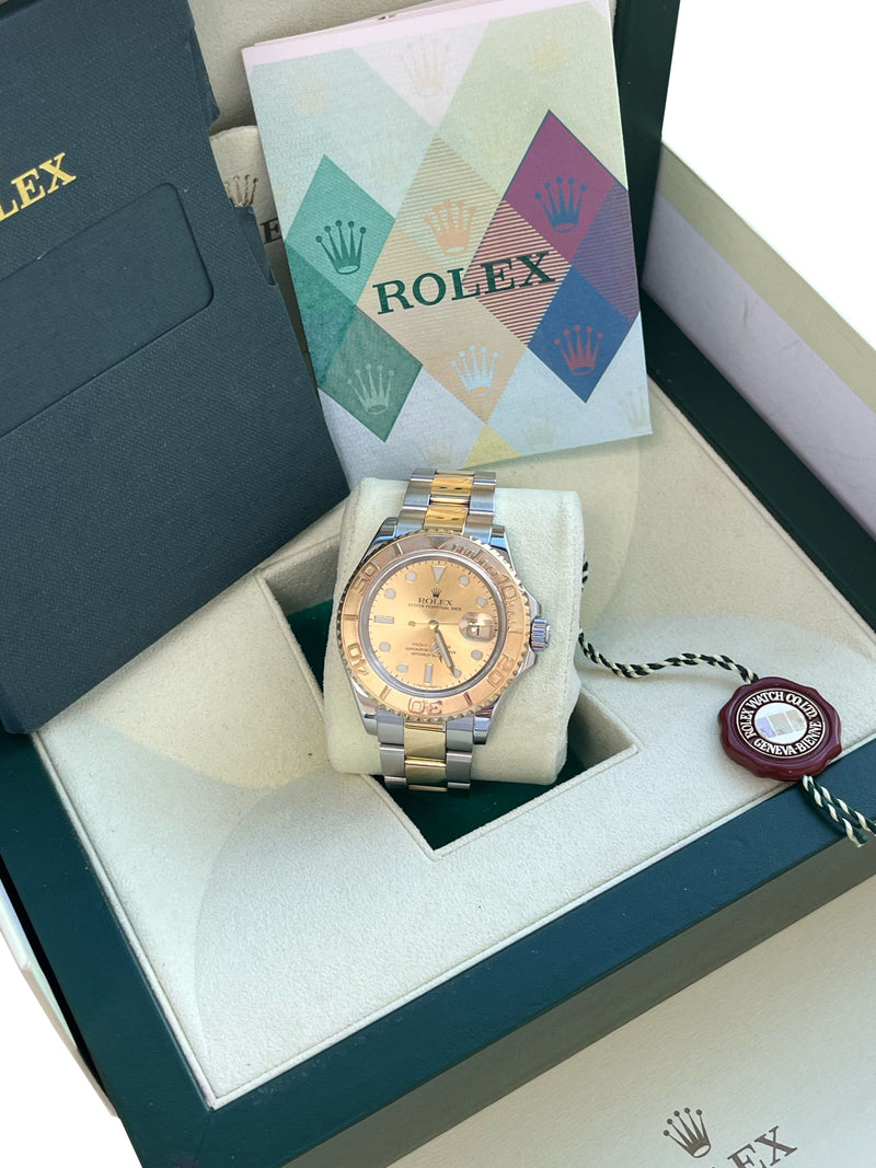 Rolex Yacht-Master 40mm Steel Yellow Gold Champagne Dial Men's Watch 16623