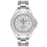 Rolex Yacht-Master Platinum Dial Bi-Directional Bezel Steel Men's Watch 16622