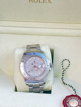 Rolex Yacht-Master Platinum Dial Bi-Directional Bezel Steel Men's Watch 16622