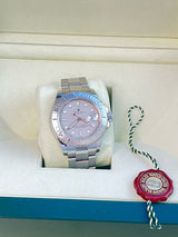 Rolex Yacht-Master Platinum Dial Bi-Directional Bezel Steel Men's Watch 16622