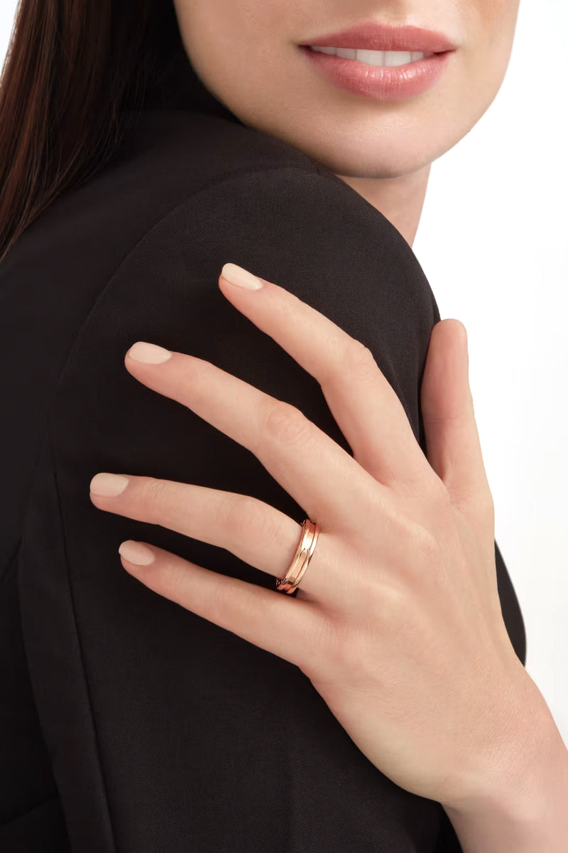 Bulgari B.zero1 One Band Ring Solid 18K Rose Gold Size 54
