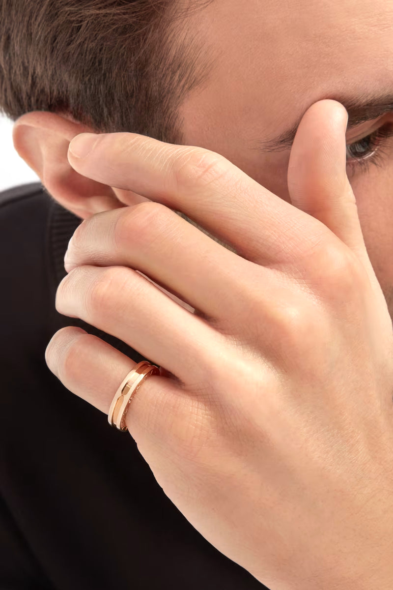 Bulgari B.zero1 One Band Ring Solid 18K Rose Gold Size 54