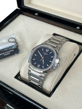 Patek Philippe Nautilus 35.2mm Blue Dial Diamond Bezel Ladies Watch 7118/1200A