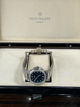 Patek Philippe Nautilus 35.2mm Blue Dial Diamond Bezel Ladies Watch 7118/1200A