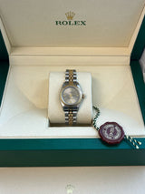 Rolex Oyster Perpetual 26mm Grey Dial Gold Steel Jubilee Bracelet Watch 67193