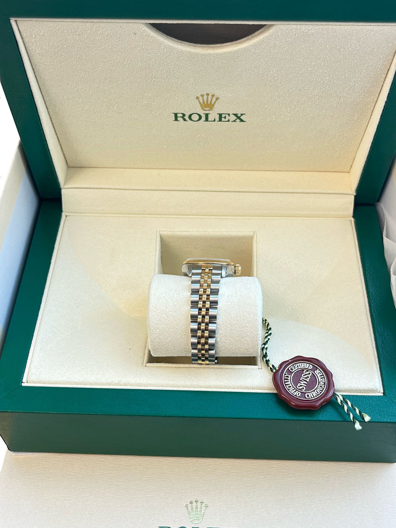 Rolex Oyster Perpetual 26mm Grey Dial Gold Steel Jubilee Bracelet Watch 67193