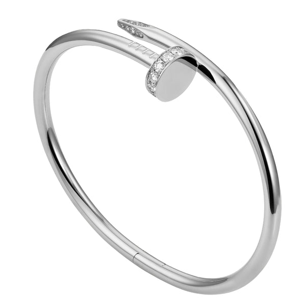 Cartier Juste un Clou Bracelet Classic Model with 32 Diamonds In 18K White Gold