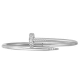 Cartier Juste un Clou Bracelet Classic Model with 32 Diamonds In 18K White Gold