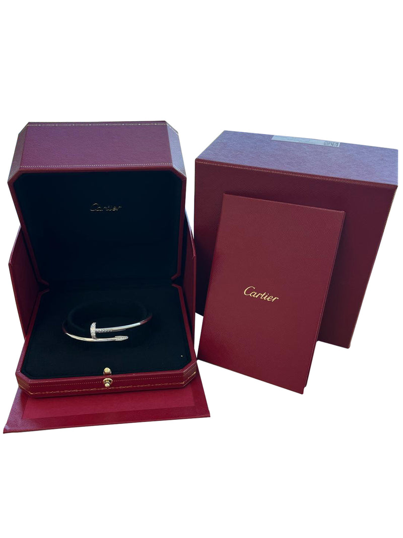 Cartier Juste un Clou Bracelet Classic Model with 32 Diamonds In 18K White Gold