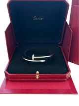 Cartier Juste un Clou Bracelet Classic Model with 32 Diamonds In 18K White Gold