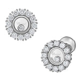 Chopard Happy Diamonds Icons Joaillerie 18K White Gold Dancing Diamond Earrings
