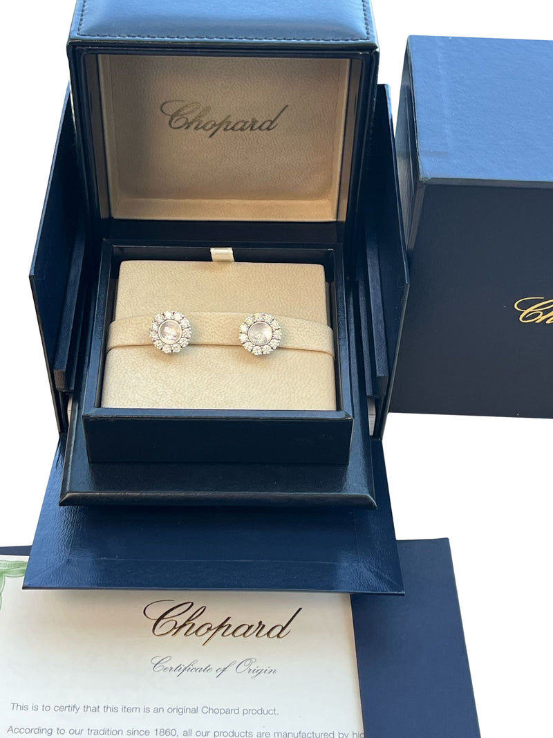 Chopard Happy Diamonds Icons Joaillerie 18K White Gold Dancing Diamond Earrings