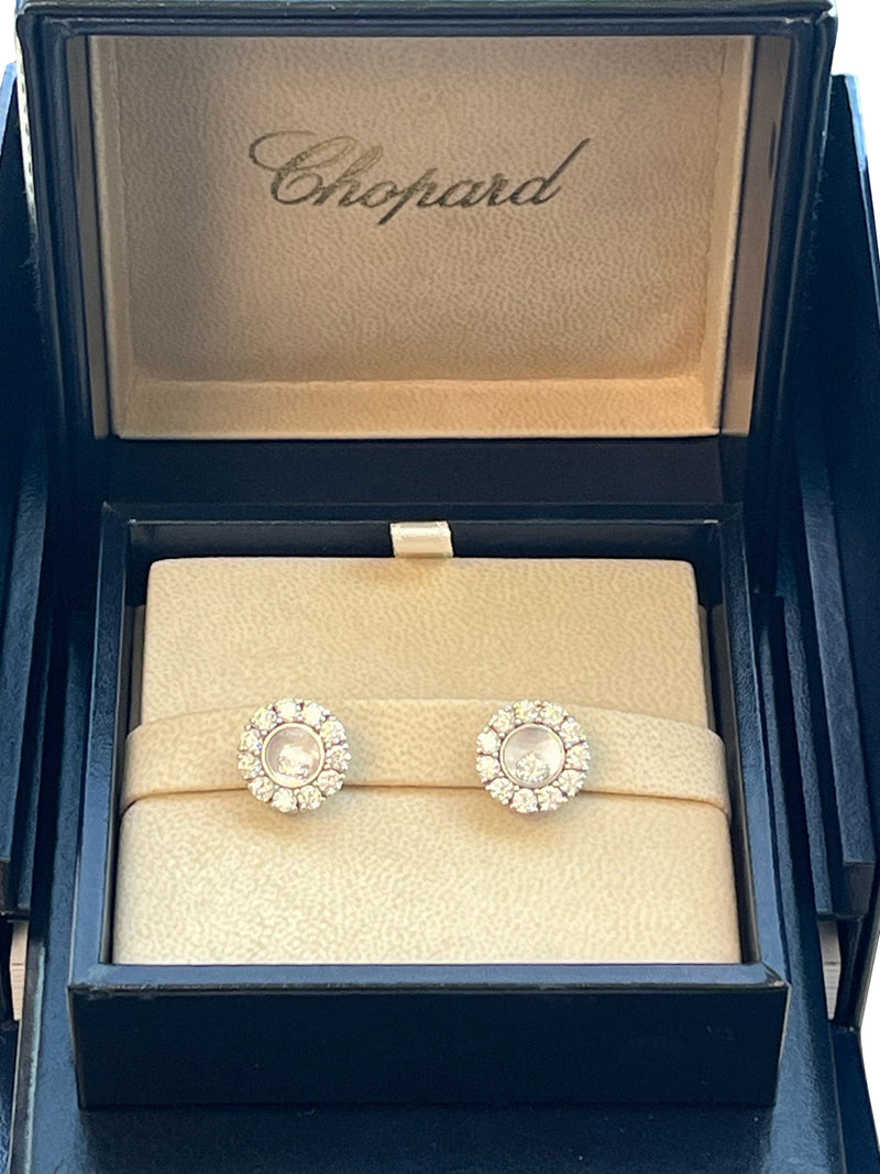 Chopard Happy Diamonds Icons Joaillerie 18K White Gold Dancing Diamond Earrings