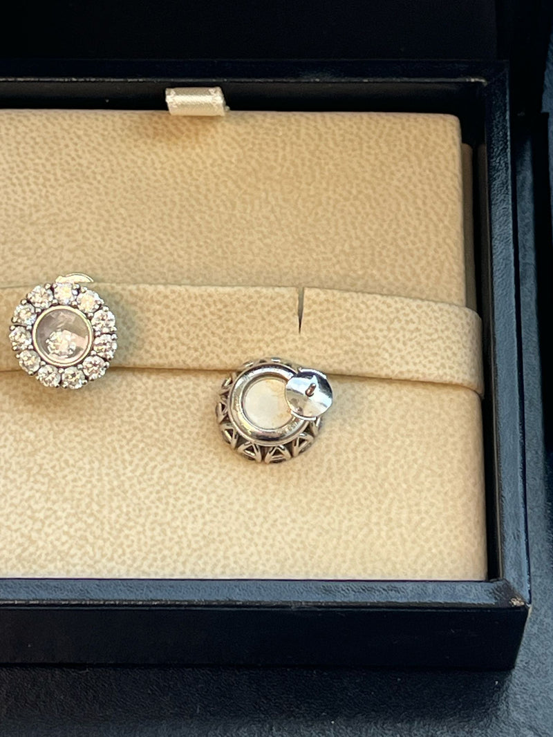 Chopard Happy Diamonds Icons Joaillerie 18K White Gold Dancing Diamond Earrings
