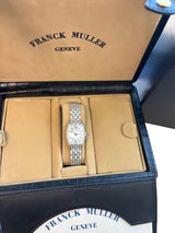 Franck Muller Cintree Curvex 18k White Gold with Diamond Tonneau Watch 2250 QZ D