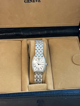 Franck Muller Cintree Curvex 18k White Gold with Diamond Tonneau Watch 2250 QZ D