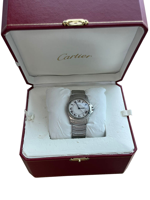 Cartier Santos Ronde 33mm Automatic White Dial Stainless Steel Watch 1920-1