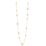 Van Cleef & Arpels Magic Alhambra Mother of Pearl Long Necklace 18K Yellow Gold