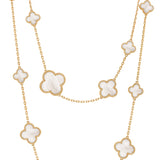 Van Cleef & Arpels Magic Alhambra Mother of Pearl Long Necklace 18K Yellow Gold