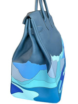 Hermes Birkin 50 Limited Edition Endless Road Bleu De Prusse Palladium Hardware