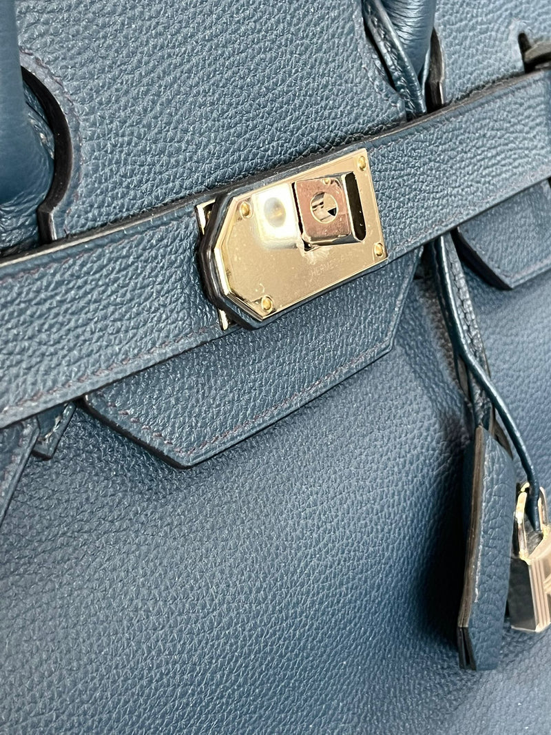 Hermes Birkin 50 Limited Edition Endless Road Bleu De Prusse Palladium Hardware