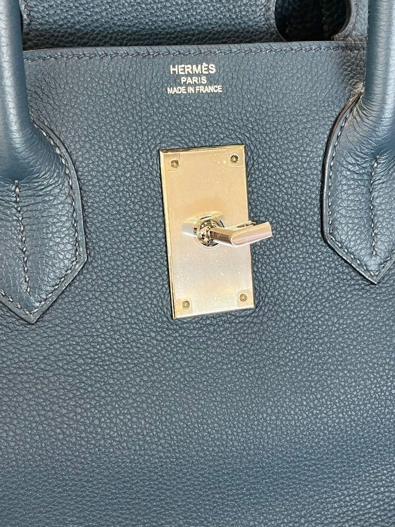 Hermes Birkin 50 Limited Edition Endless Road Bleu De Prusse Palladium Hardware