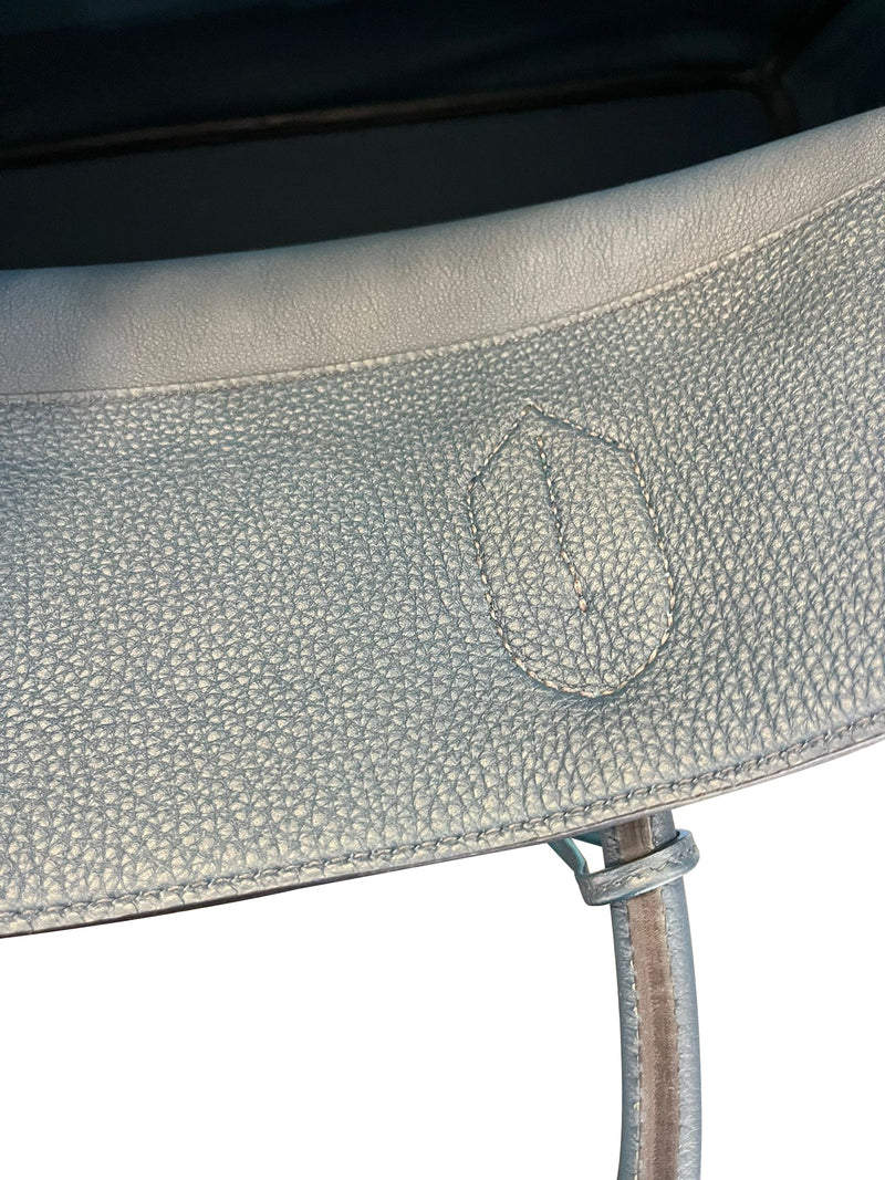 Hermes Birkin 50 Limited Edition Endless Road Bleu De Prusse Palladium Hardware