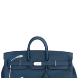 Hermes Birkin 50 Limited Edition Endless Road Bleu De Prusse Palladium Hardware