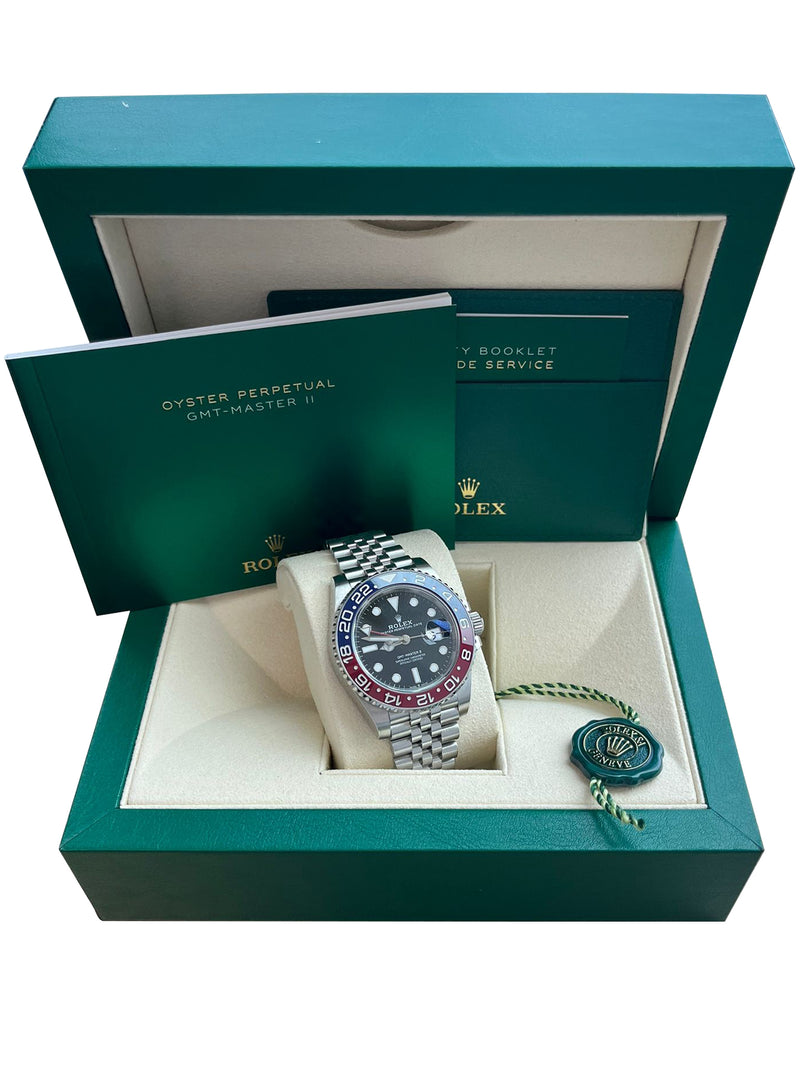 Rolex GMT-Master II 40mm Pepsi Stainless Steel Jubilee Bracelet Watch 126710BLRO