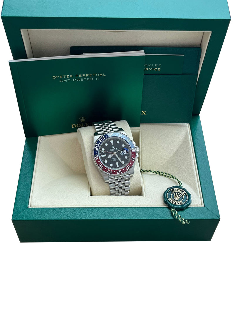 Rolex GMT-Master II 40mm Pepsi Stainless Steel Jubilee Bracelet Watch 126710BLRO