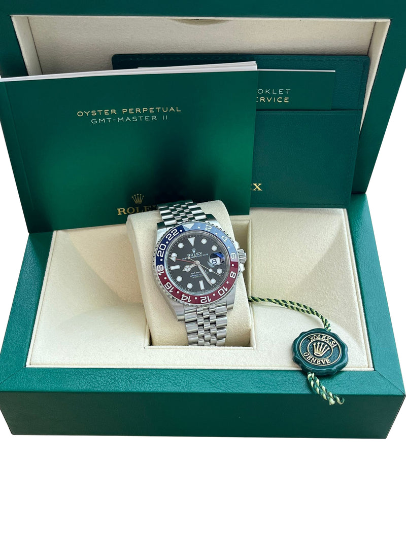 Rolex GMT-Master II 40mm Pepsi Stainless Steel Jubilee Bracelet Watch 126710BLRO