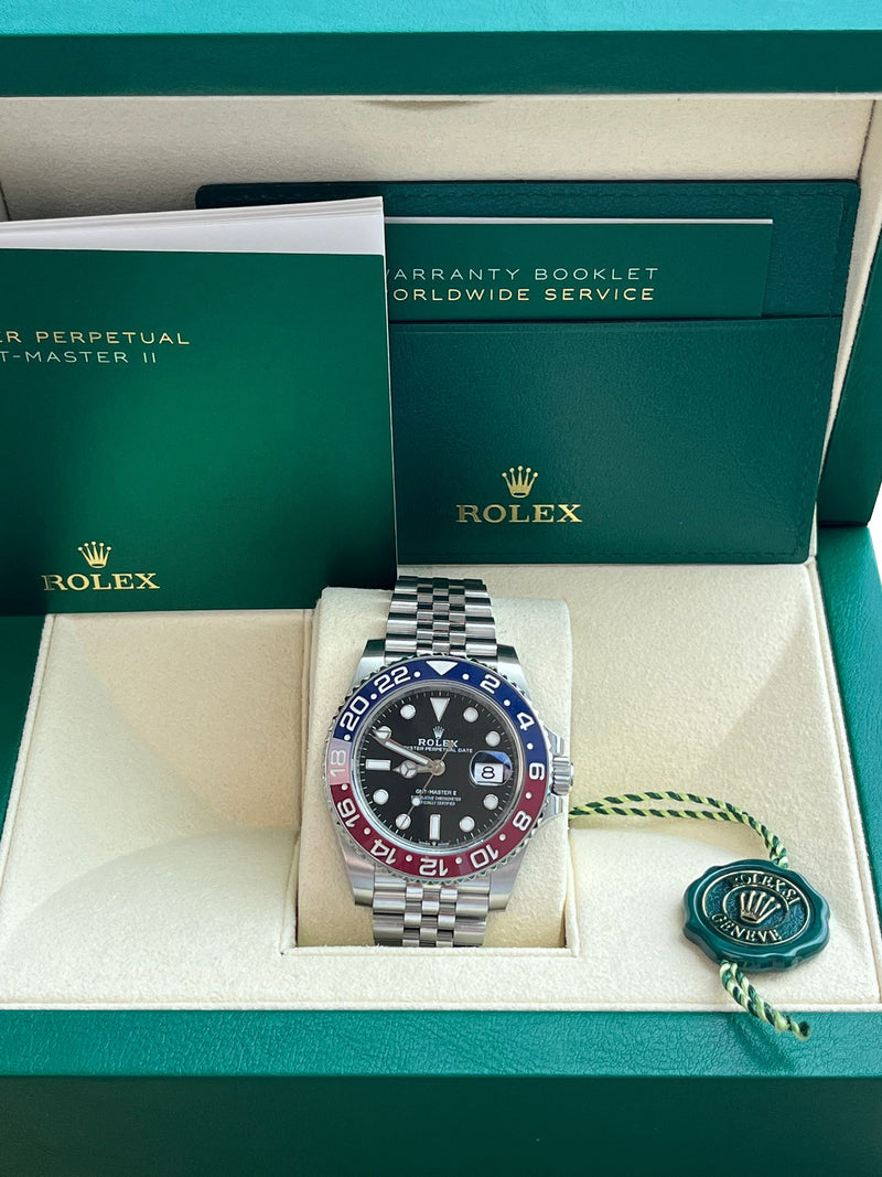 Rolex GMT-Master II 40mm Pepsi Stainless Steel Jubilee Bracelet Watch 126710BLRO