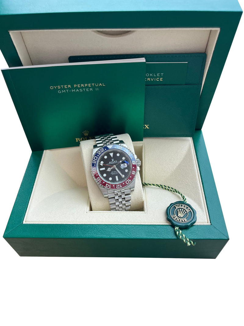 Rolex GMT-Master II 40mm Pepsi Stainless Steel Jubilee Bracelet Watch 126710BLRO