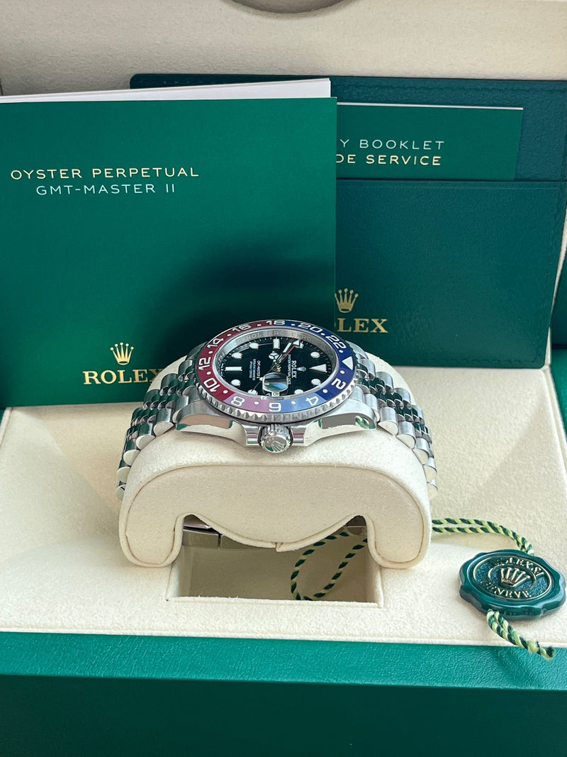 Rolex GMT-Master II 40mm Pepsi Stainless Steel Jubilee Bracelet Watch 126710BLRO