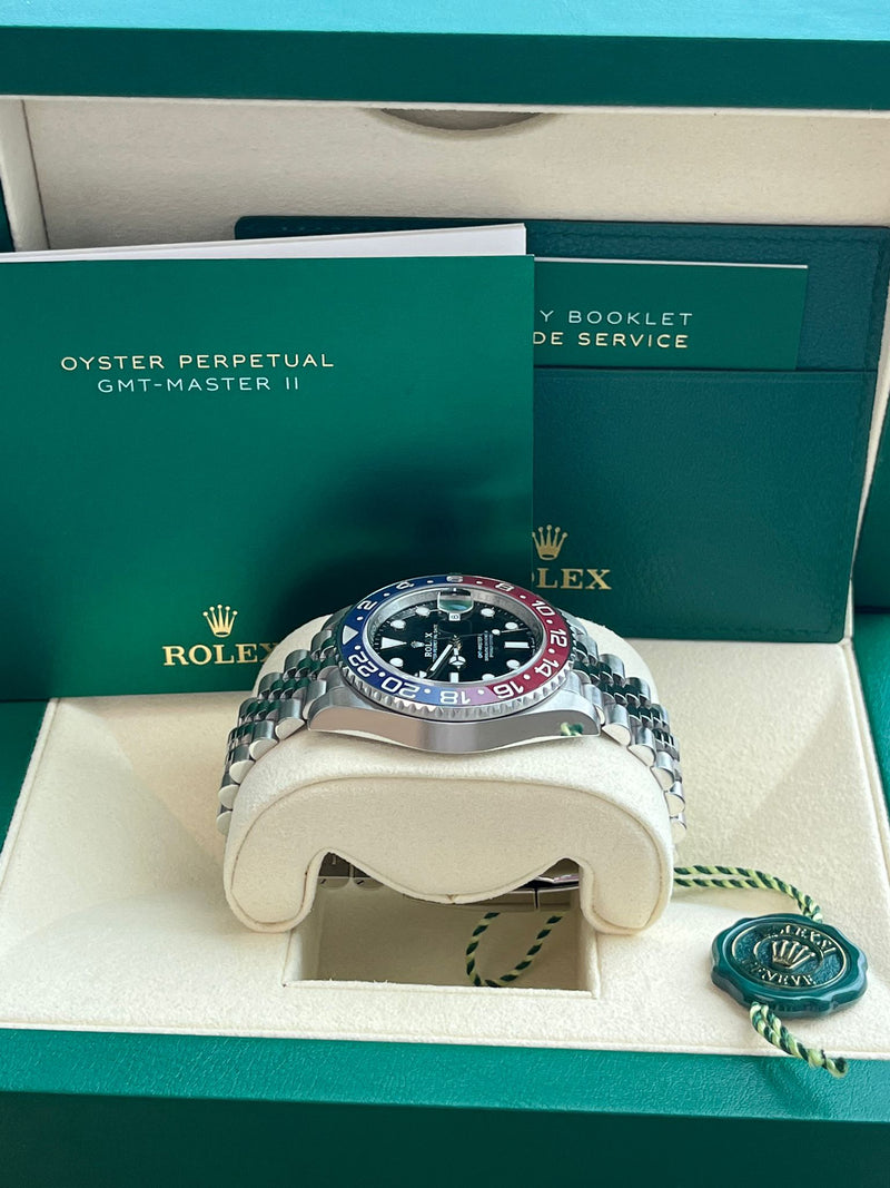 Rolex GMT-Master II 40mm Pepsi Stainless Steel Jubilee Bracelet Watch 126710BLRO