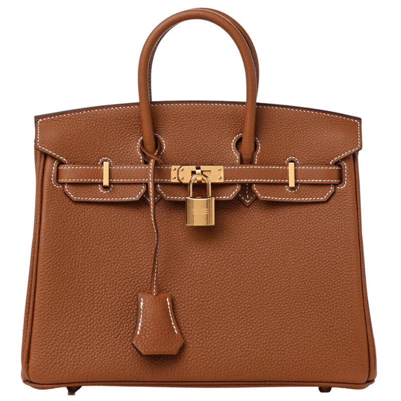 Hermes Birkin 25 Togo Calfskin Leather 37 Gold / Gold Hardware Handbag