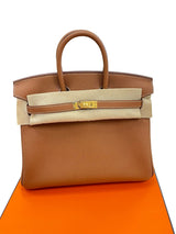 Hermes Birkin 25 Togo Calfskin Leather 37 Gold / Gold Hardware Handbag