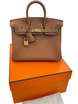 Hermes Birkin 25 Togo Calfskin Leather 37 Gold / Gold Hardware Handbag