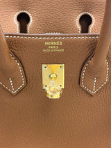 Hermes Birkin 25 Togo Calfskin Leather 37 Gold / Gold Hardware Handbag