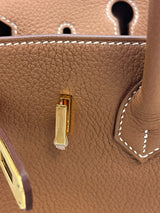 Hermes Birkin 25 Togo Calfskin Leather 37 Gold / Gold Hardware Handbag
