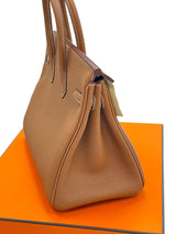 Hermes Birkin 25 Togo Calfskin Leather 37 Gold / Gold Hardware Handbag