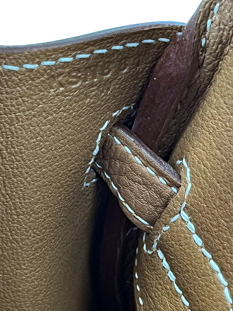 Hermes Birkin 25 Togo Calfskin Leather 37 Gold / Gold Hardware Handbag