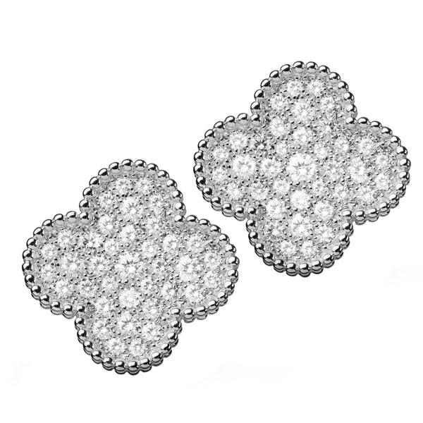 Van Cleef & Arpels Magic Alhambra 2.13 Carats Diamond Earrings 18K White Gold